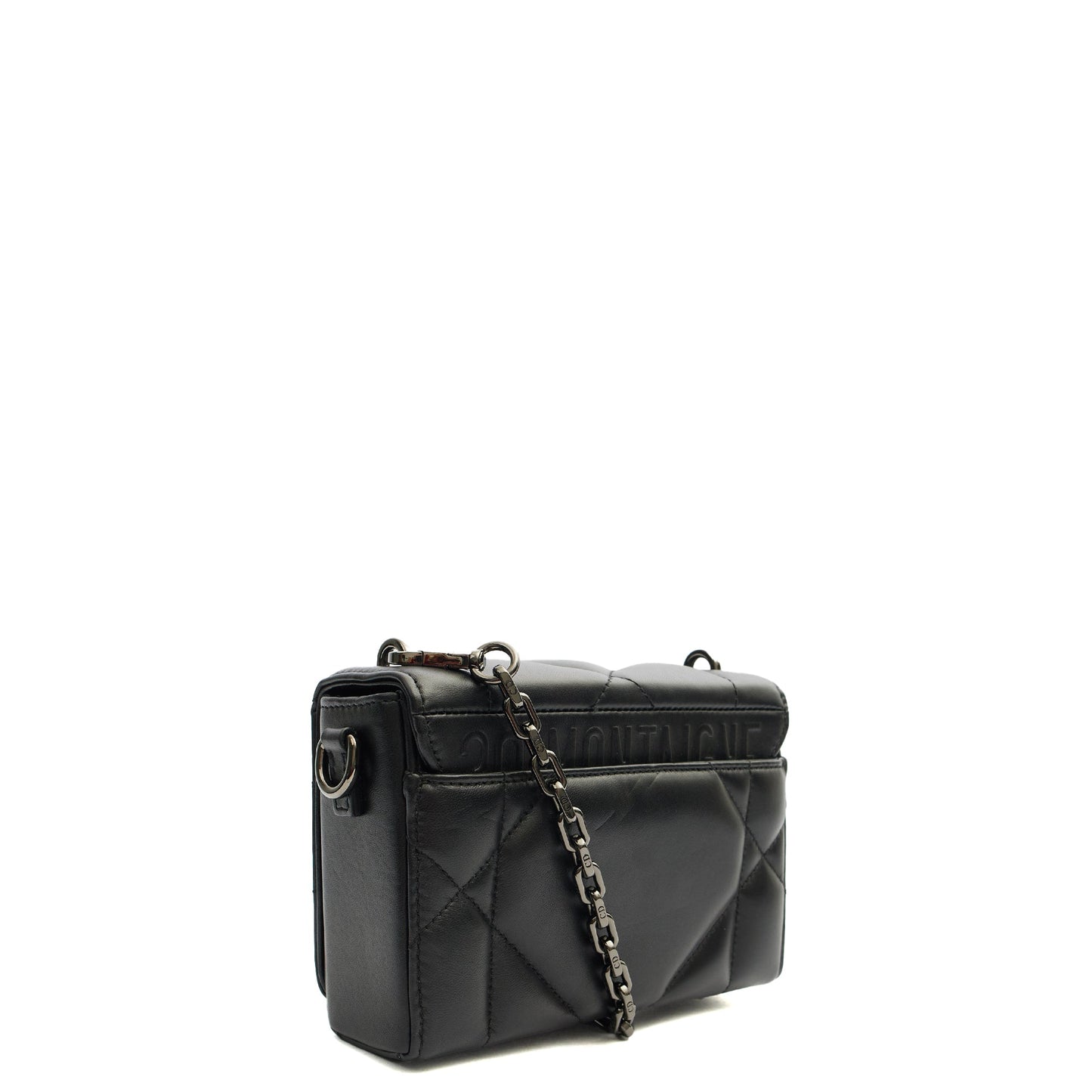 Christian Dior Cross Body 30 Montaigne Bag in Black, Leather — Side View