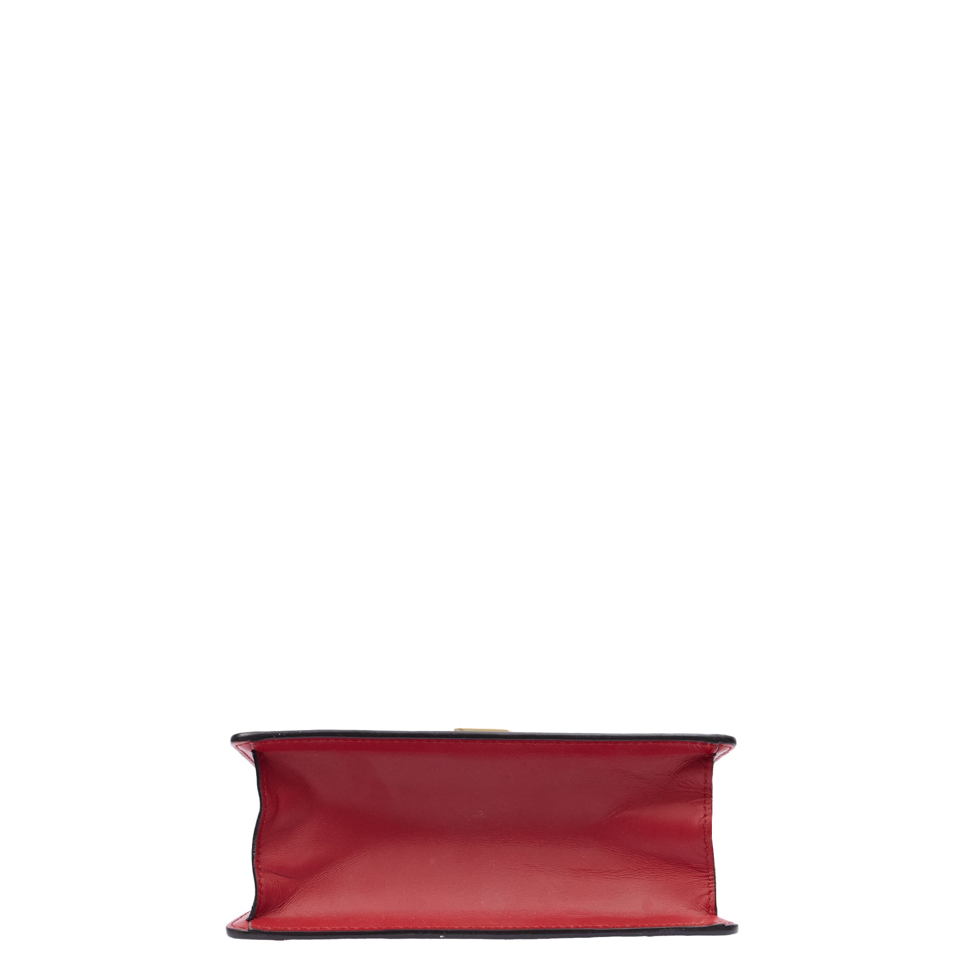 Gucci Shoulder Bag Sylvie Chain - Mini in Red, Leather — Top View
