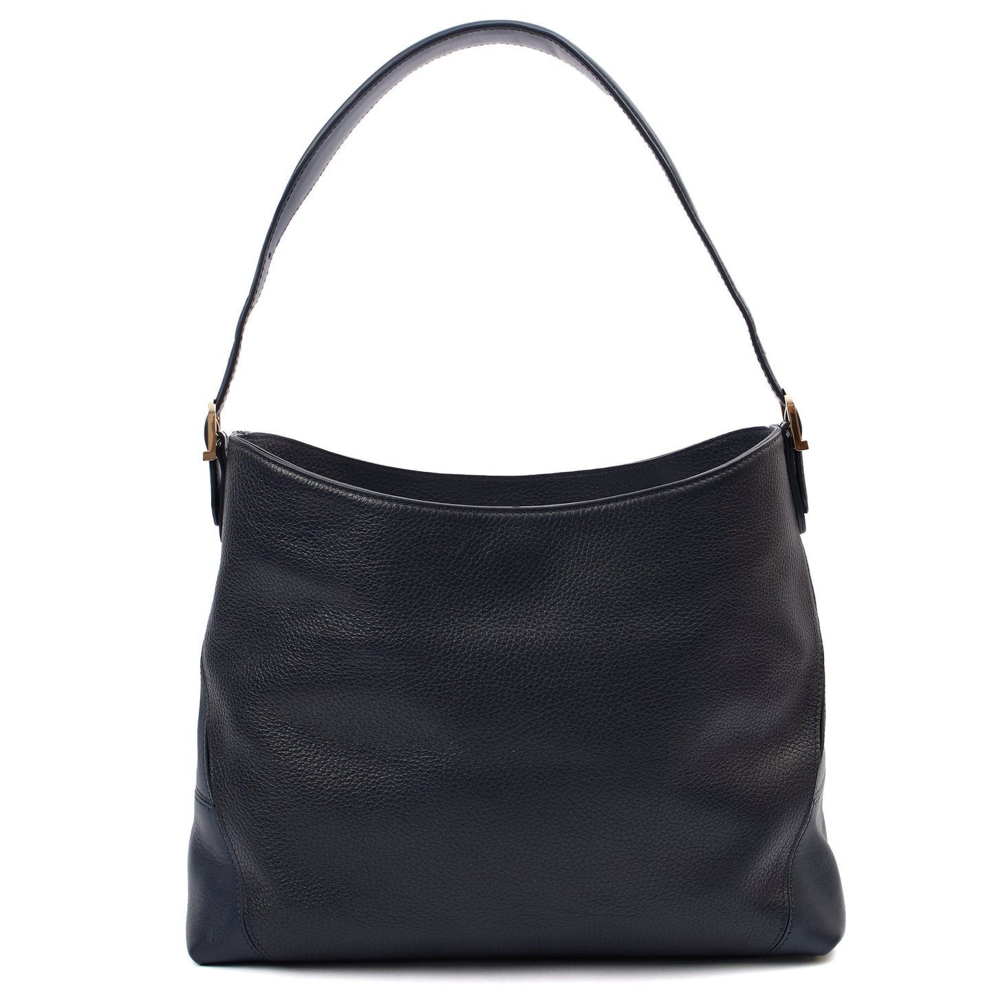 Aspinal of London Shoulder Bag London Tote - Midi in Navy, Leather — Back View