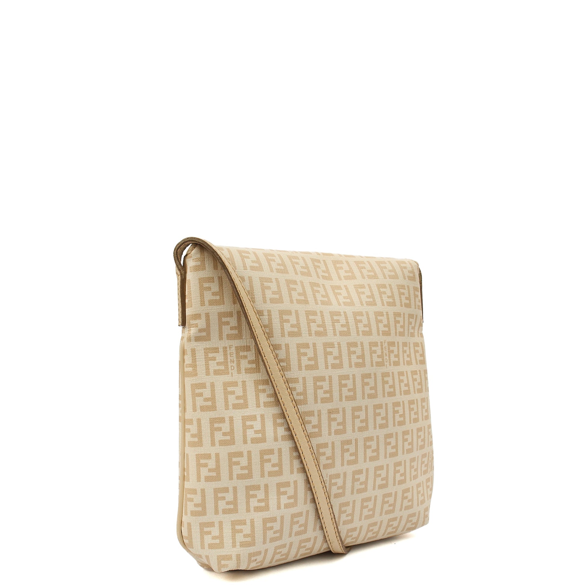 Fendi Cross Body Zucca Messenger in Zucca FF, Canvas — Side View