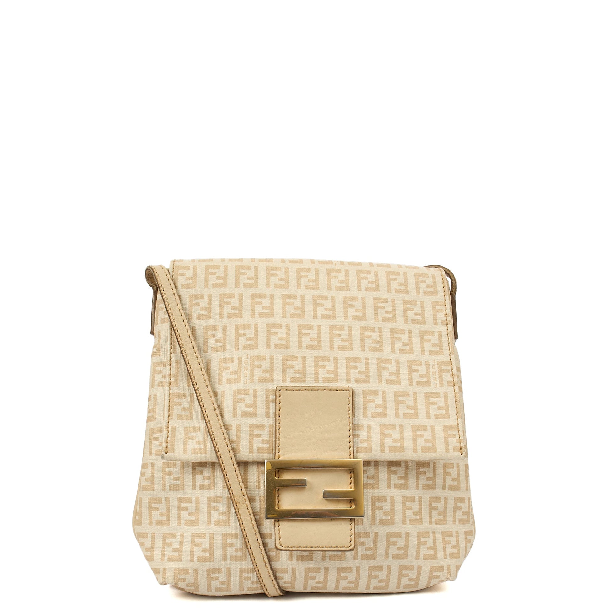 Fendi Cross Body Zucca Messenger in Zucca FF, Canvas — Front View