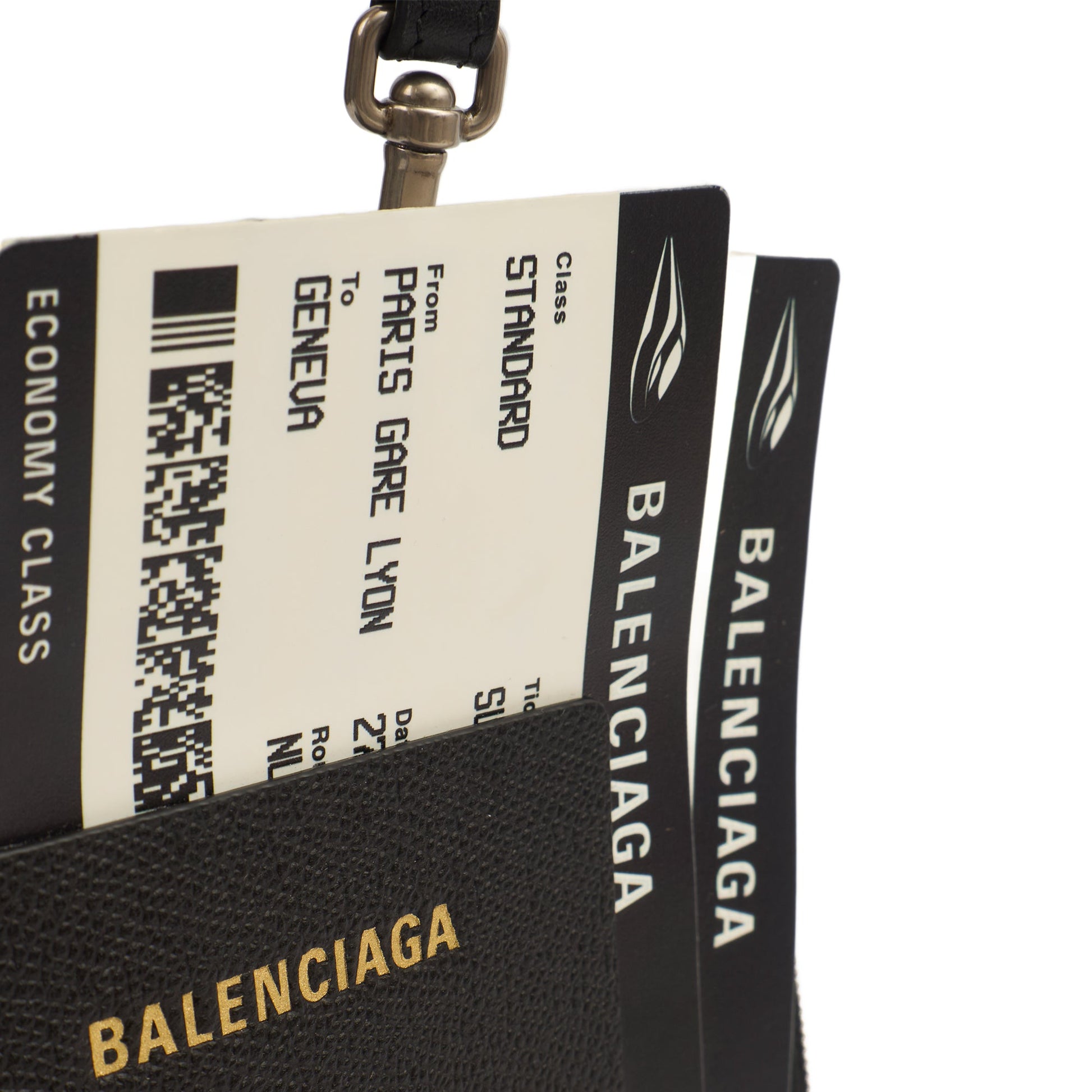 Balenciaga Bag Charm Zip Wallet in Black, Leather — Alternate View 16