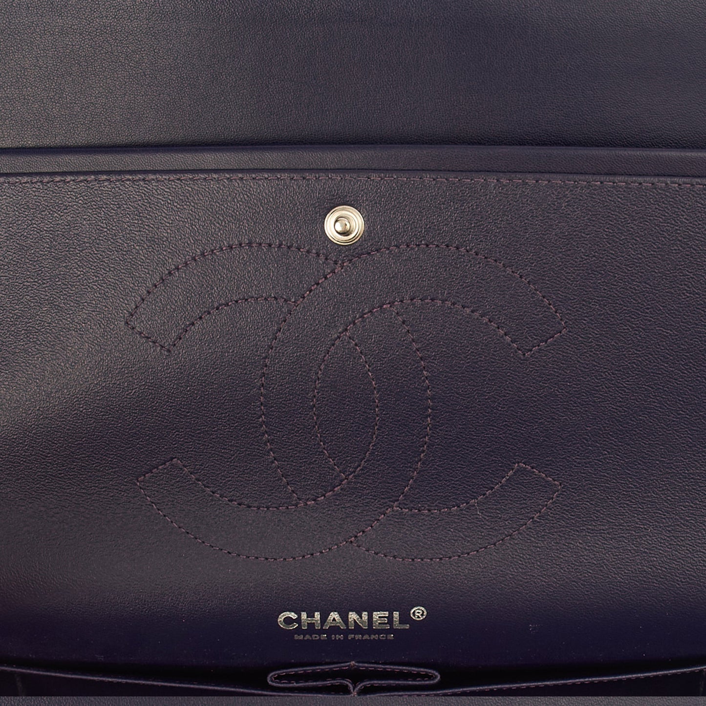 Chanel Shoulder Bag Classic Double Flap - Large in Purple, Calfskin Leather — Alternate View 21