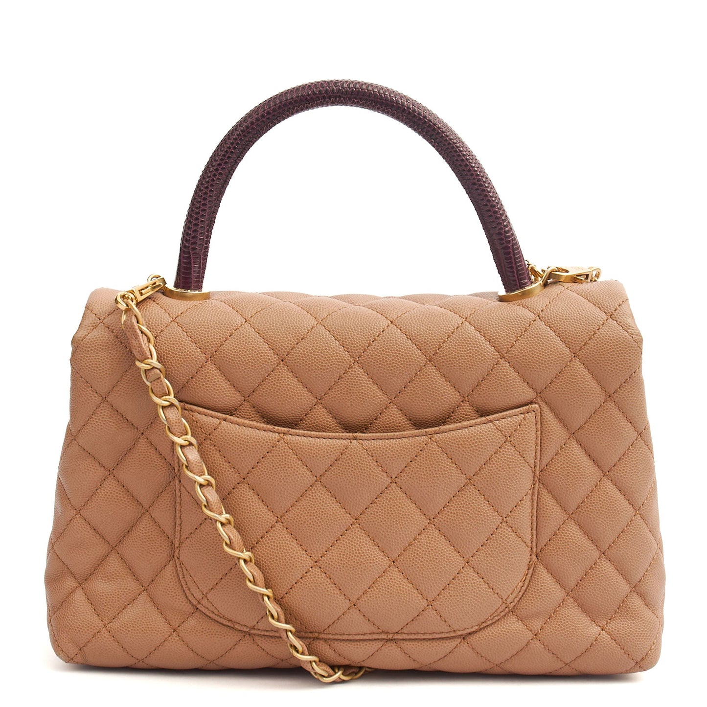Chanel Top Handle Coco Handle- Medium  in Cream, Caviar Leather — Alternate View 12