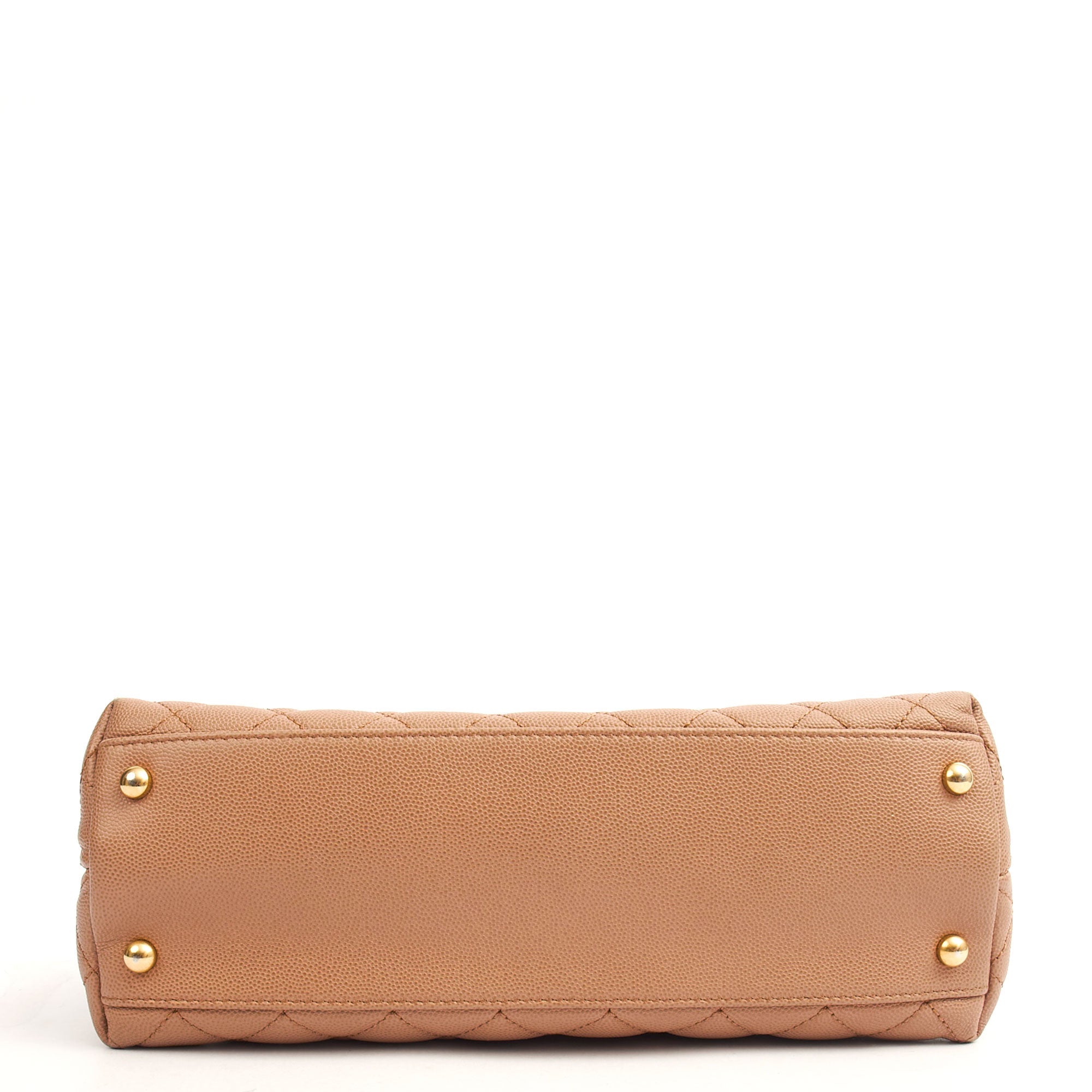 Chanel Top Handle Coco Handle- Medium  in Cream, Caviar Leather — Alternate View 7