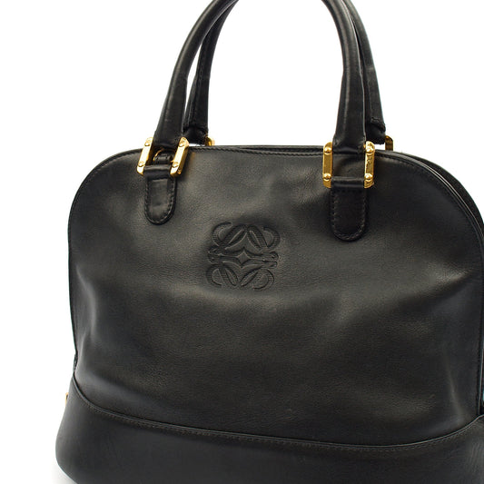 Loewe Cross Body Vintage Shoulder Bag in Black, Leather — Side View