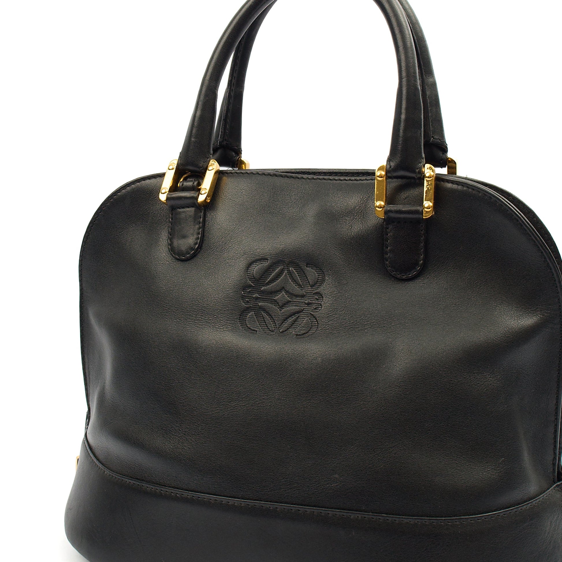 Loewe Cross Body Vintage Shoulder Bag in Black, Leather — Lifestyle View