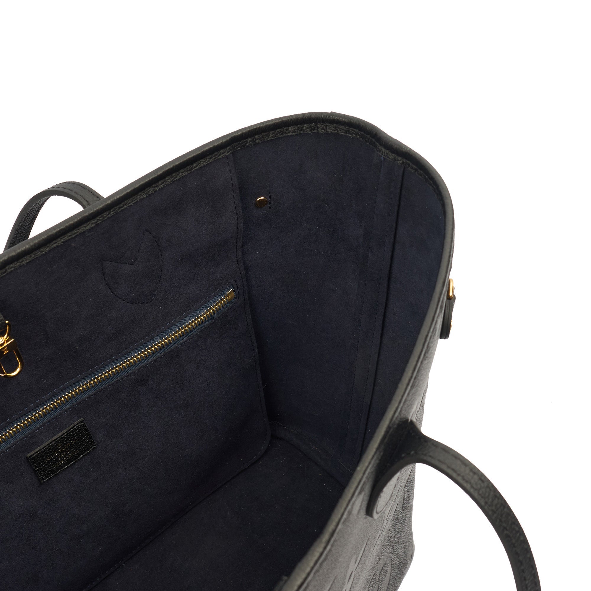 Louis Vuitton Tote Neverfull MM in Black, Empreinte Leather — Alternate View 7
