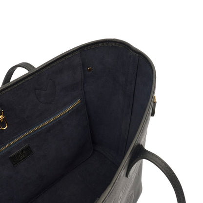 Louis Vuitton Tote Neverfull MM in Black, Empreinte Leather — Alternate View 7