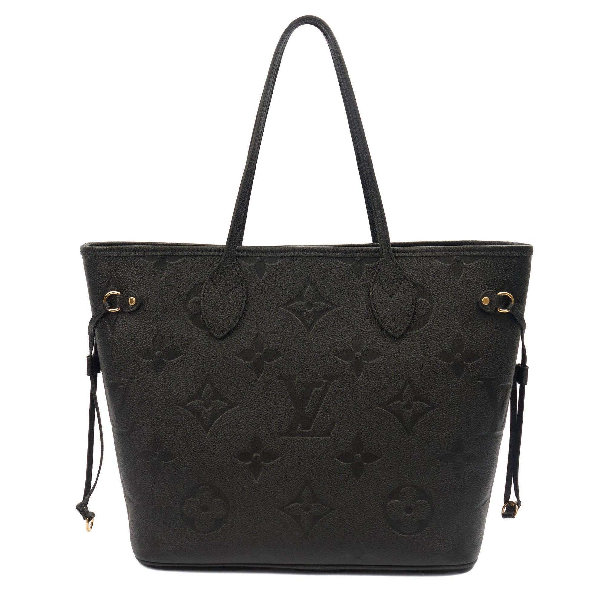 Louis Vuitton Tote Neverfull MM in Black, Empreinte Leather — Alternate View 11
