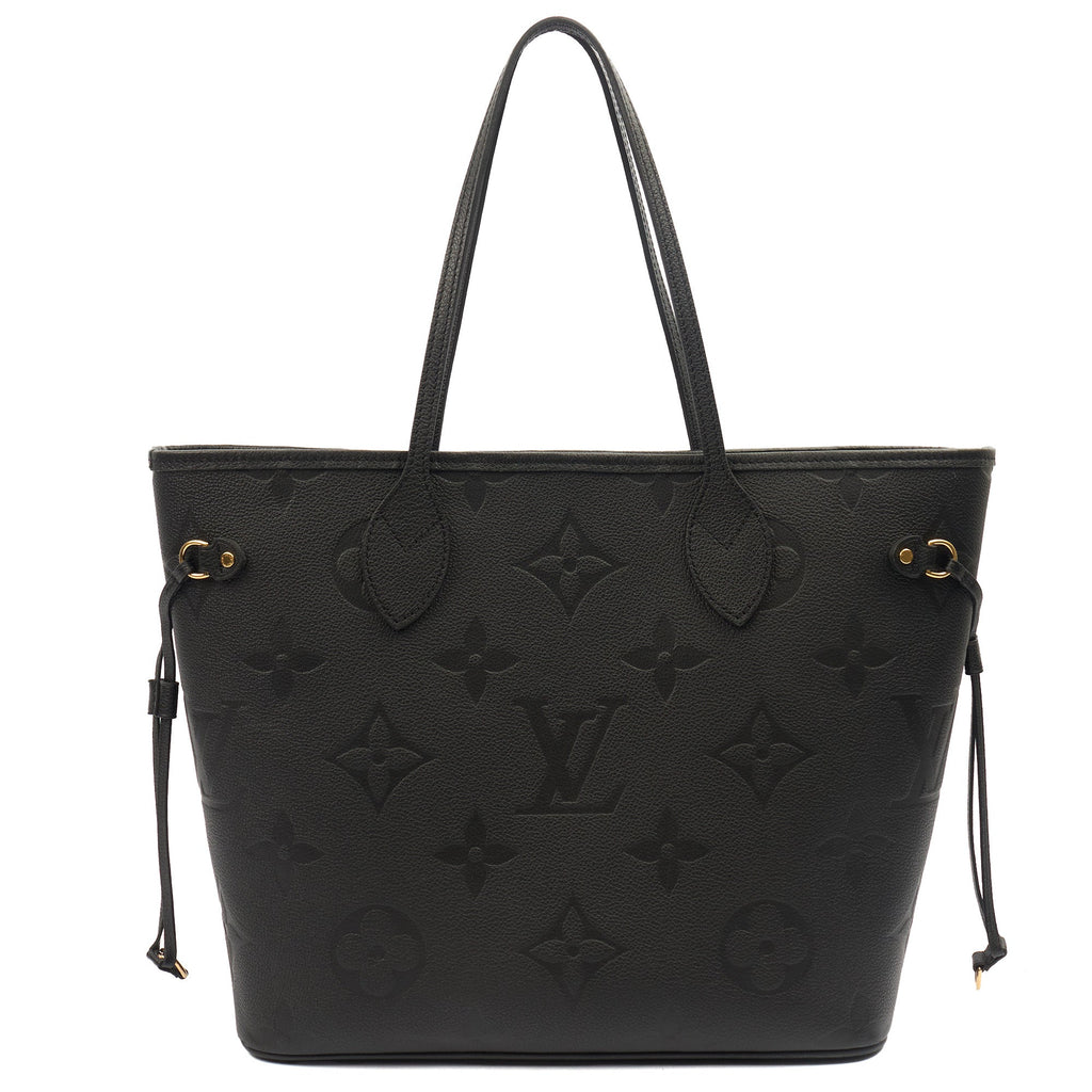 Louis Vuitton Tote Neverfull MM in Black, Empreinte Leather — Alternate View 8