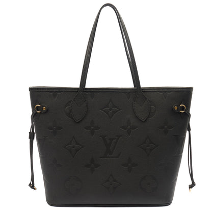 Louis Vuitton Tote Neverfull MM in Black, Empreinte Leather — Alternate View 8