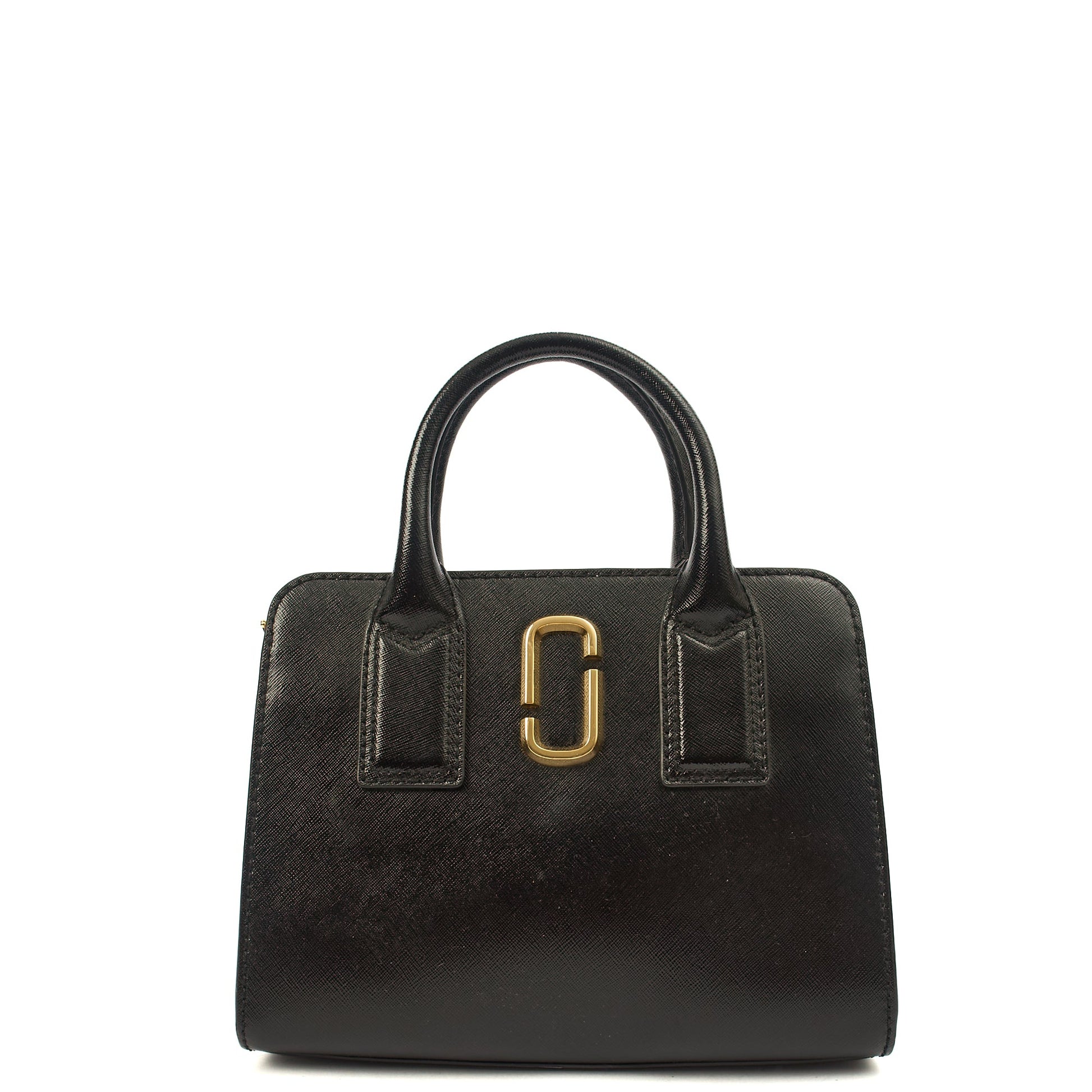 Marc Jacobs Tote Little Big Shot Tote in Black, Leather — Front View