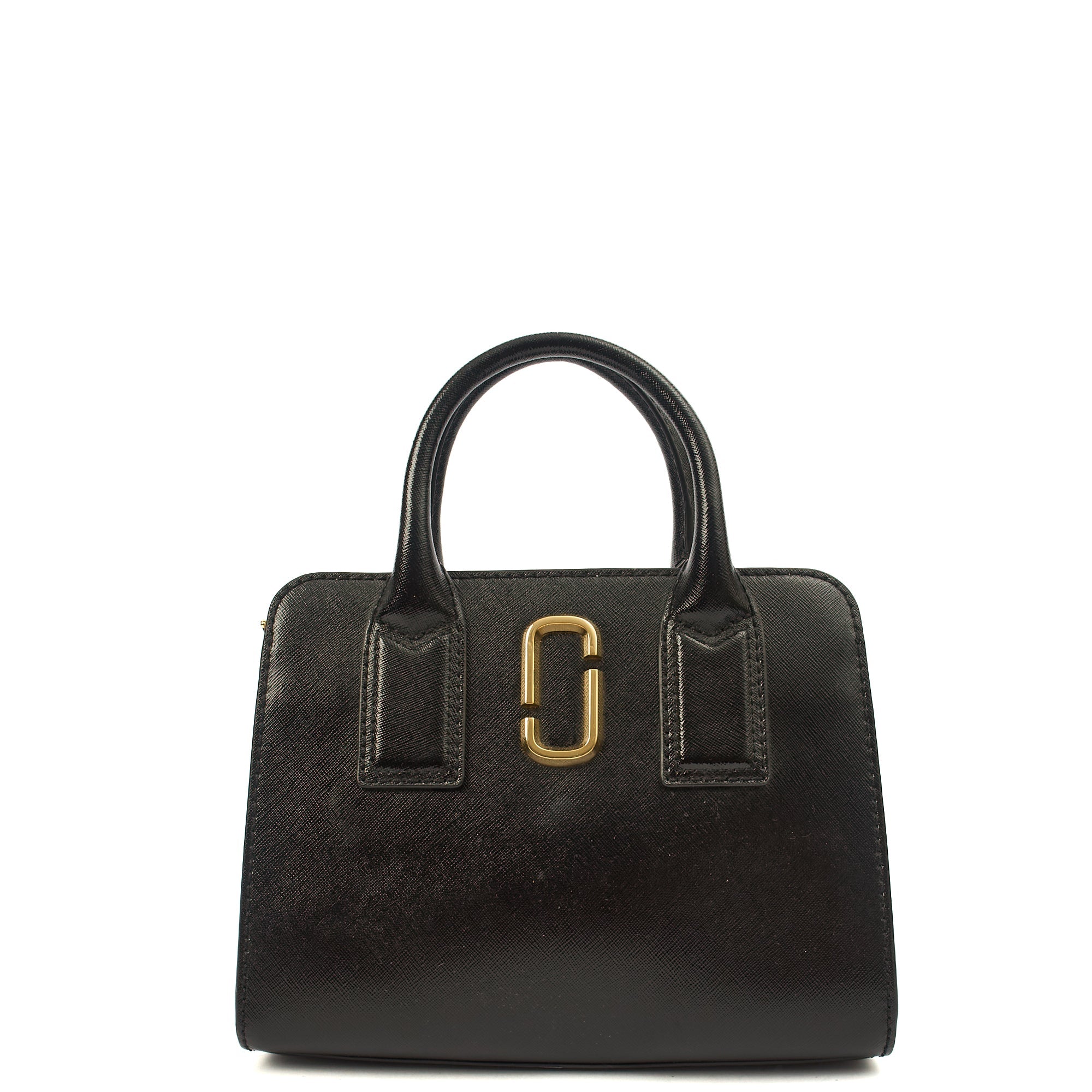 Marc Jacobs Tote Little Big Shot Tote in Black, Leather — Front View