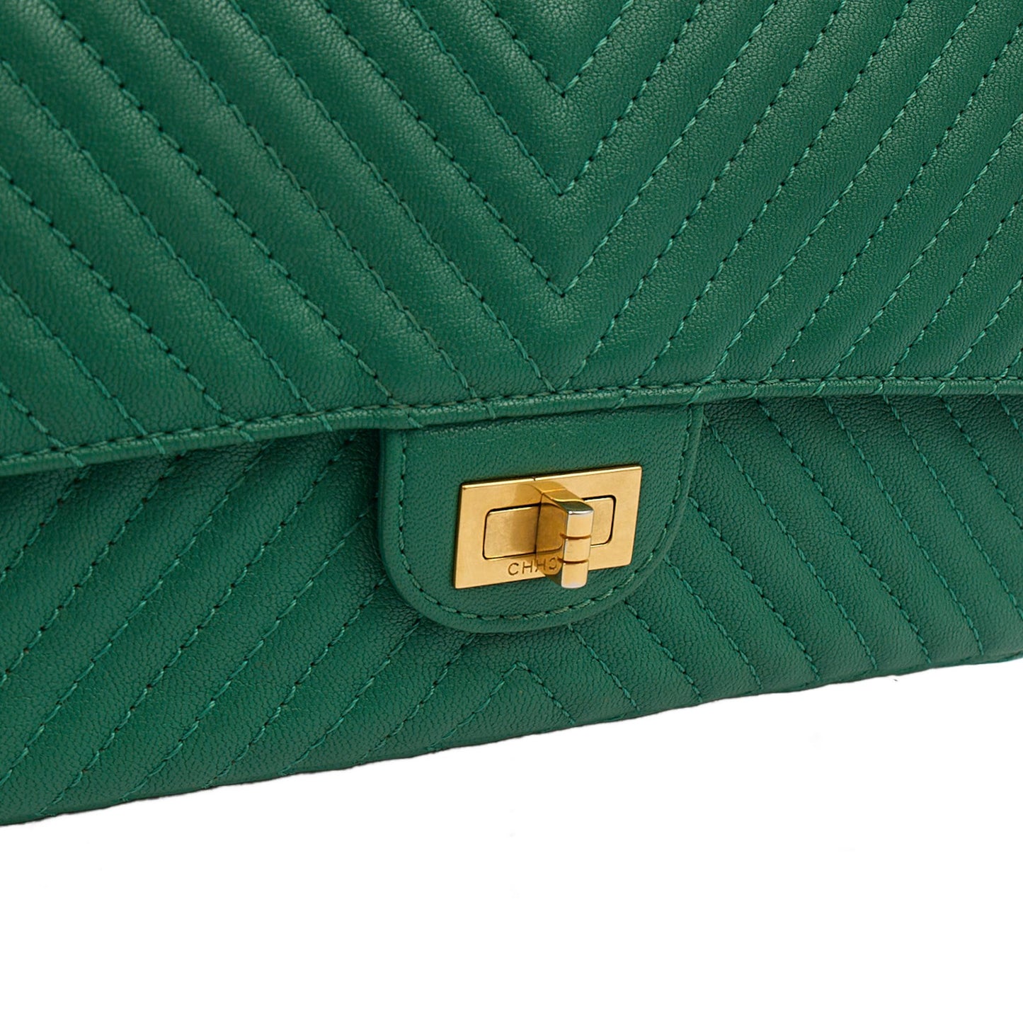 Chanel Shoulder Bag 2.55 Reissue - Medium in Green — Alternate View 12