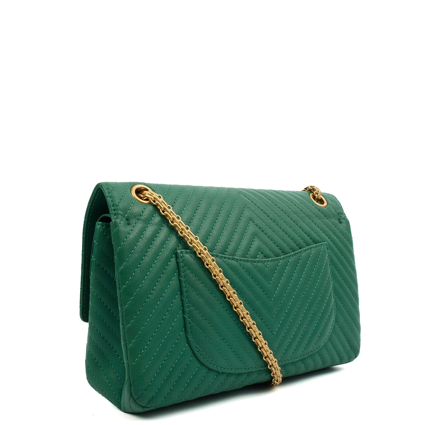 Chanel Shoulder Bag 2.55 Reissue - Medium in Green — Alternate View 13