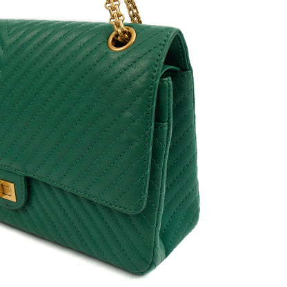 Chanel Shoulder Bag 2.55 Reissue - Medium in Green — Alternate View 7