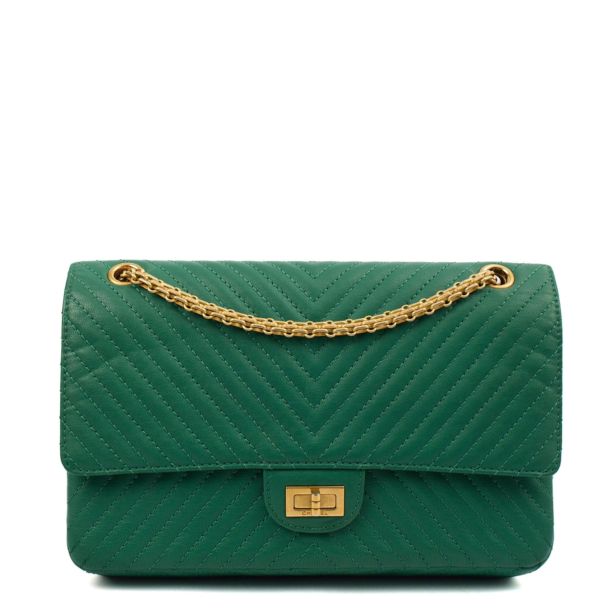 Chanel Shoulder Bag 2.55 Reissue - Medium in Green — Alternate View 11