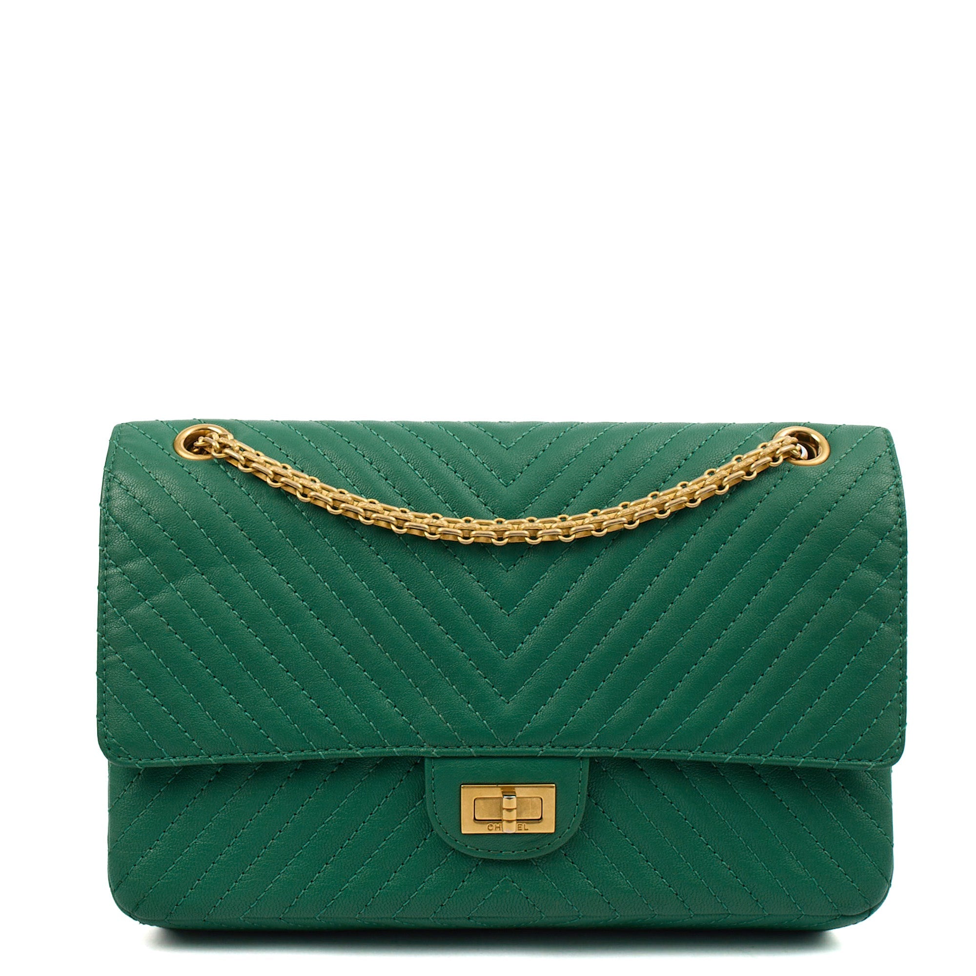 Chanel Shoulder Bag 2.55 Reissue - Medium in Green — Alternate View 11