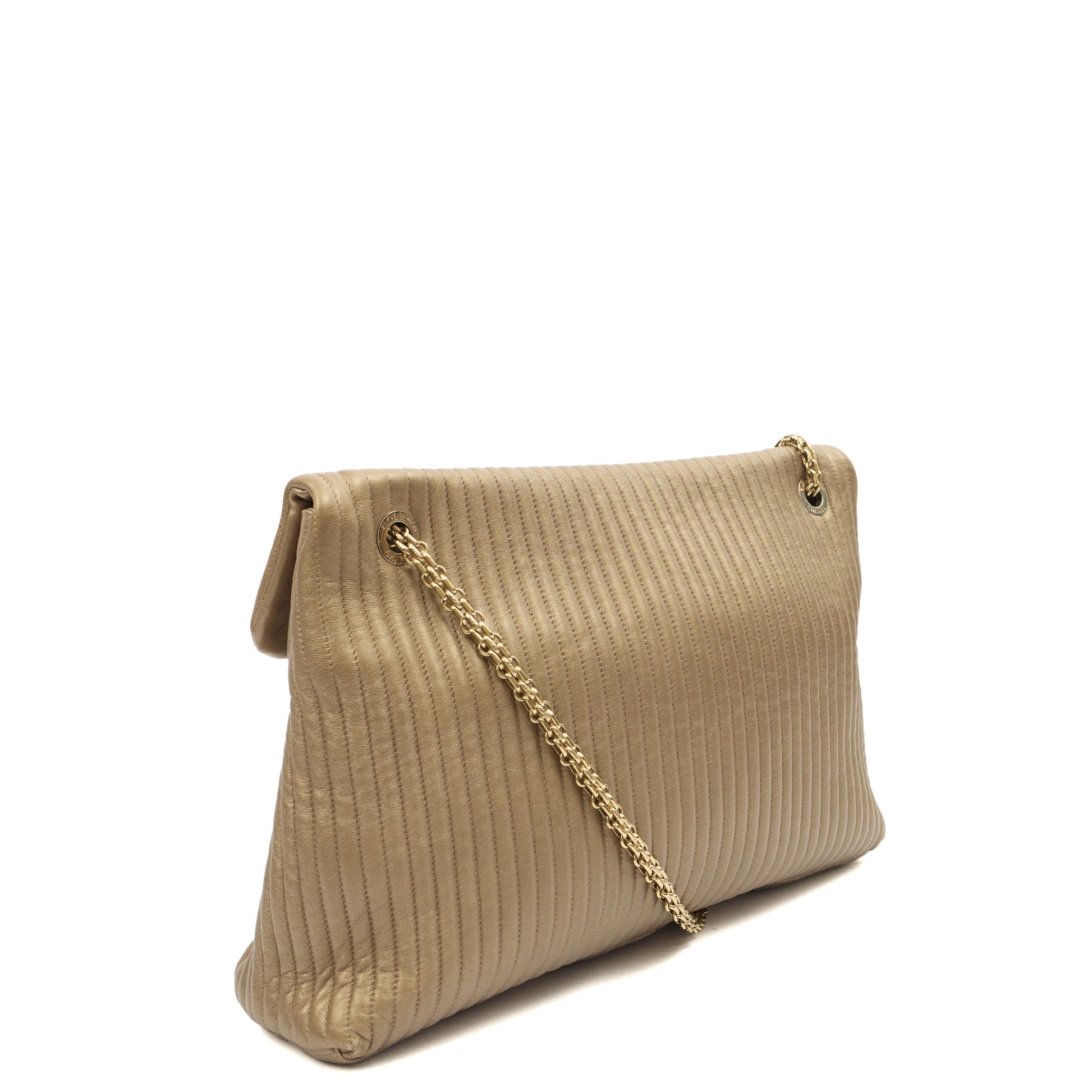 Chanel Shoulder Bag Shoulder Bag in Metallic, Calfskin Leather — Alternate View 13