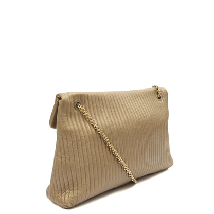 Chanel Shoulder Bag Shoulder Bag in Metallic, Calfskin Leather — Alternate View 13
