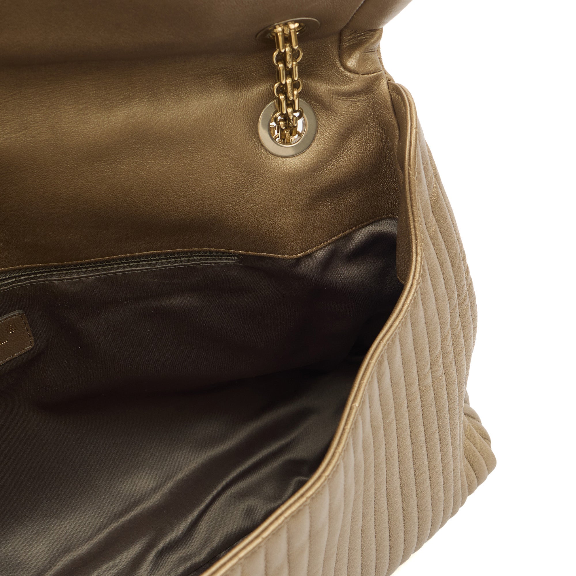 Chanel Shoulder Bag Shoulder Bag in Metallic, Calfskin Leather — Alternate View 20