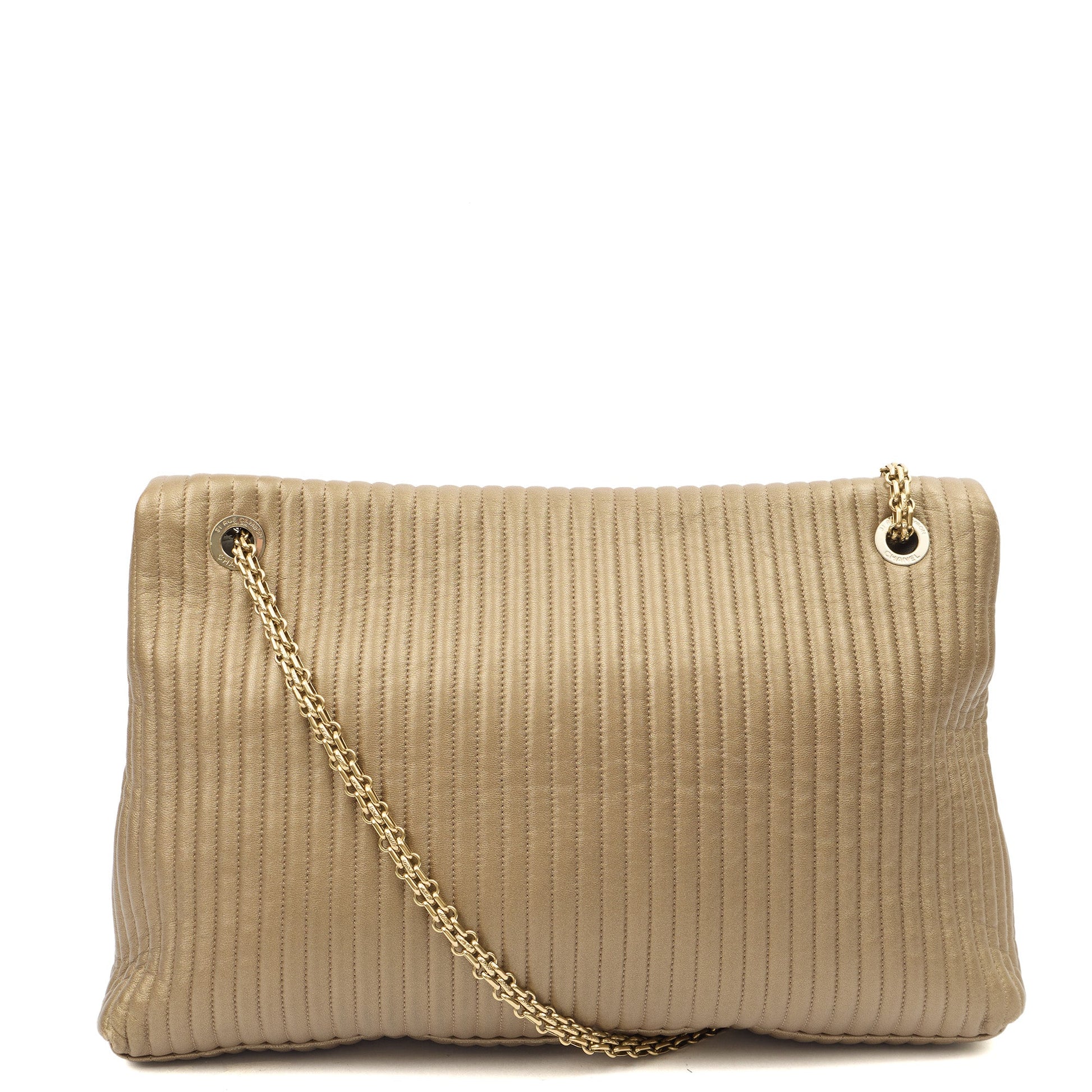 Chanel Shoulder Bag Shoulder Bag in Metallic, Calfskin Leather — Alternate View 14