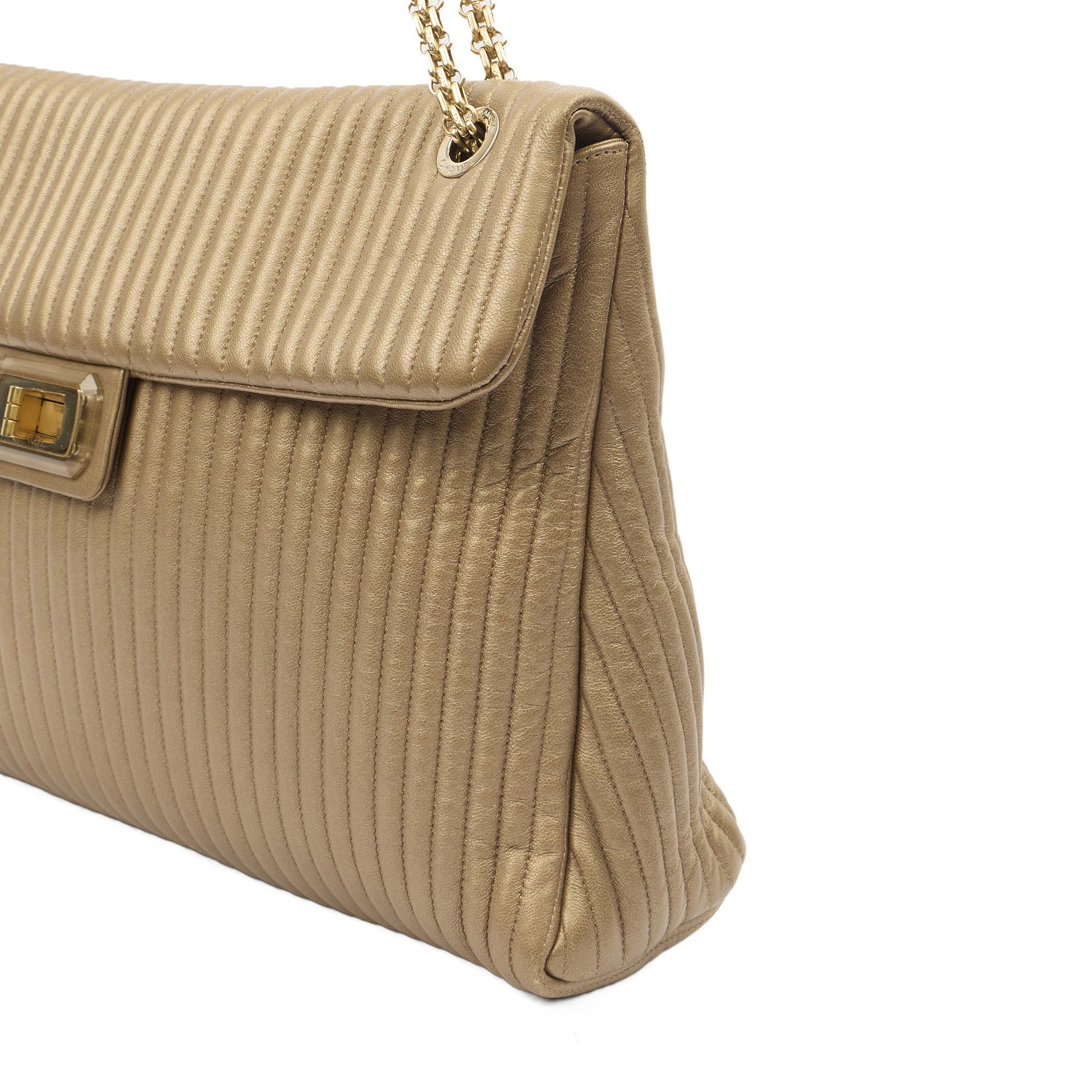 Chanel Shoulder Bag Shoulder Bag in Metallic, Calfskin Leather — Alternate View 7
