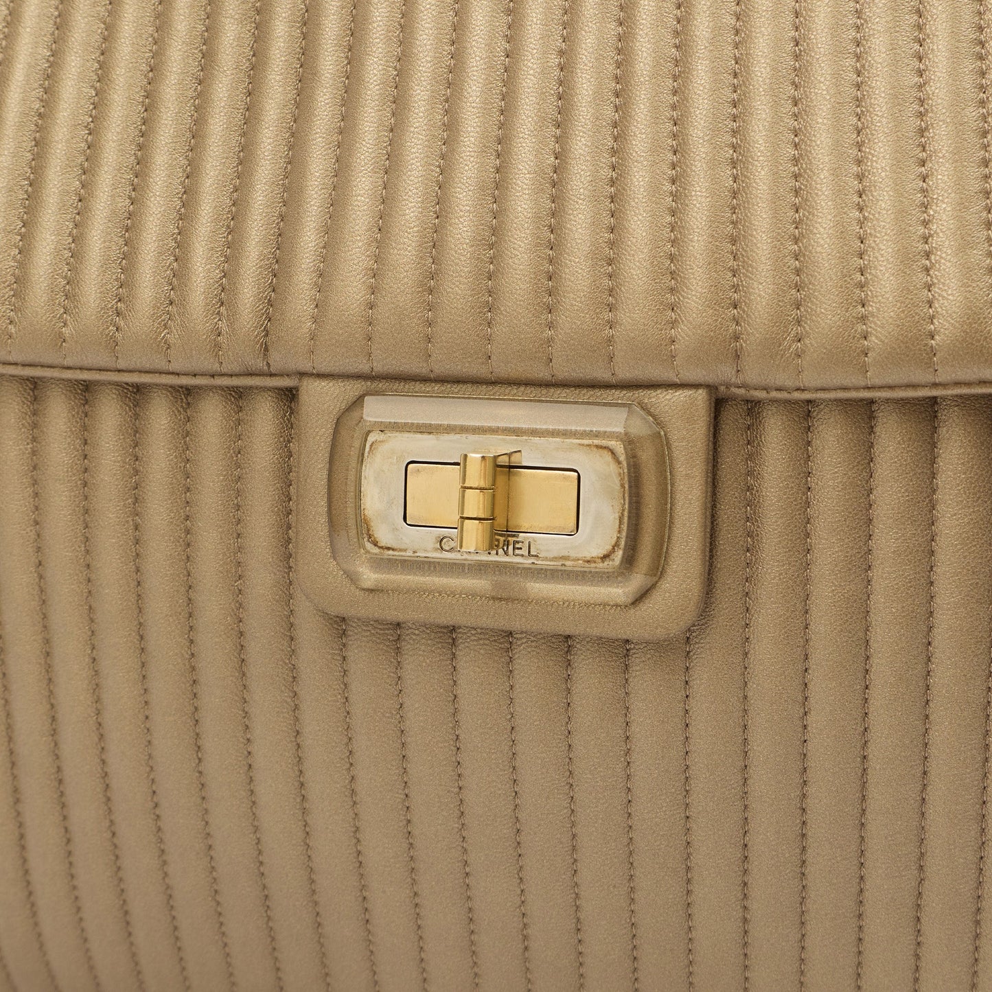 Chanel Shoulder Bag Shoulder Bag in Metallic, Calfskin Leather — Alternate View 12