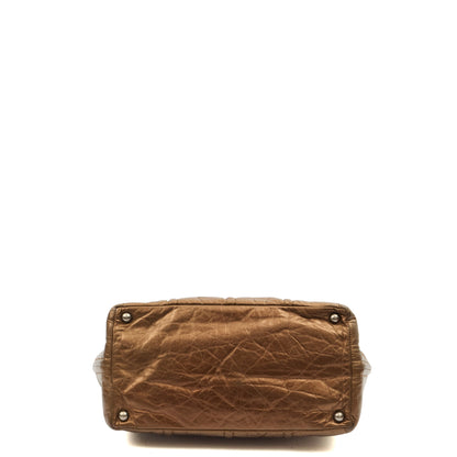 Chanel Tote in Metallic, Crinkled Calfskin Leather — Alternate View 13
