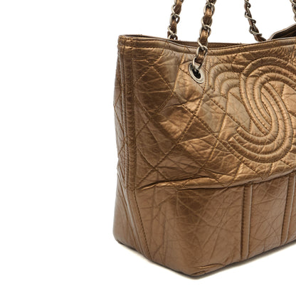 Chanel Tote in Metallic, Crinkled Calfskin Leather — Alternate View 7