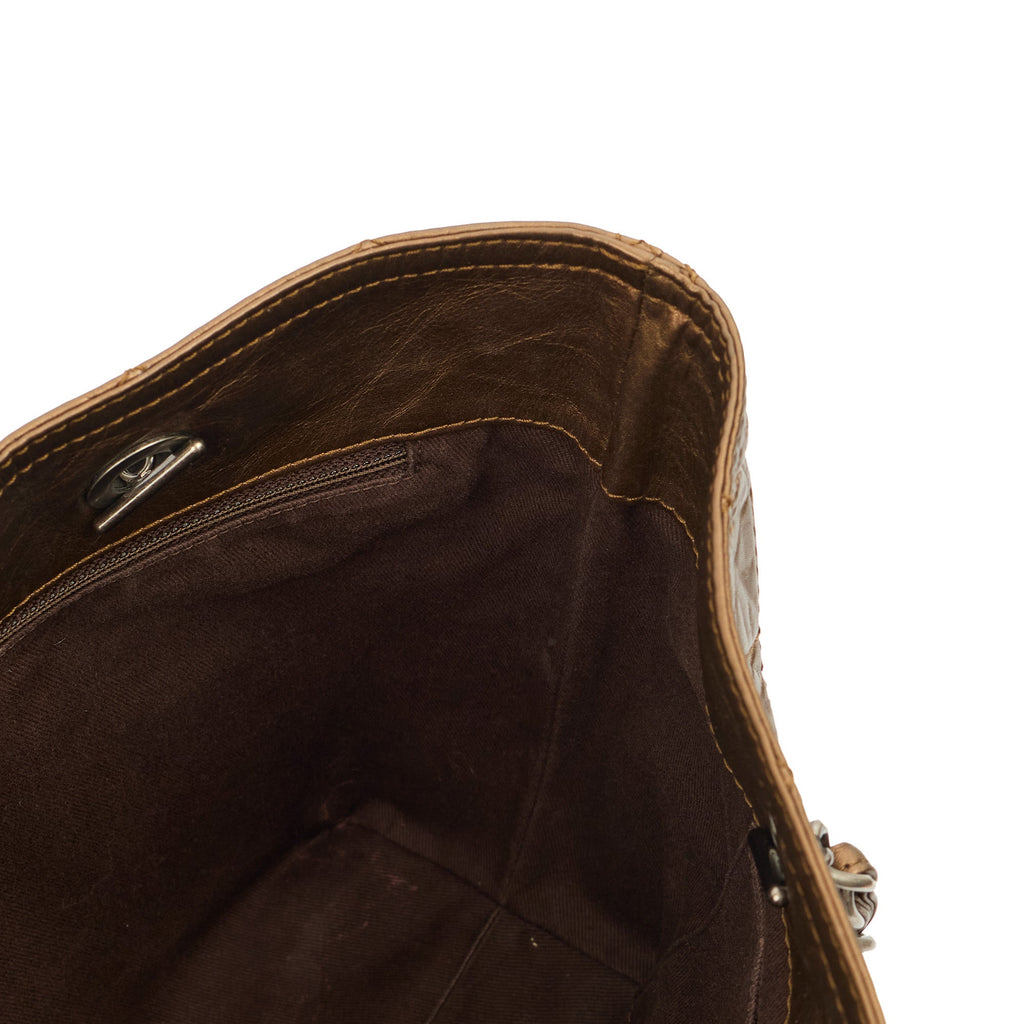 Chanel Tote in Metallic, Crinkled Calfskin Leather — Alternate View 9