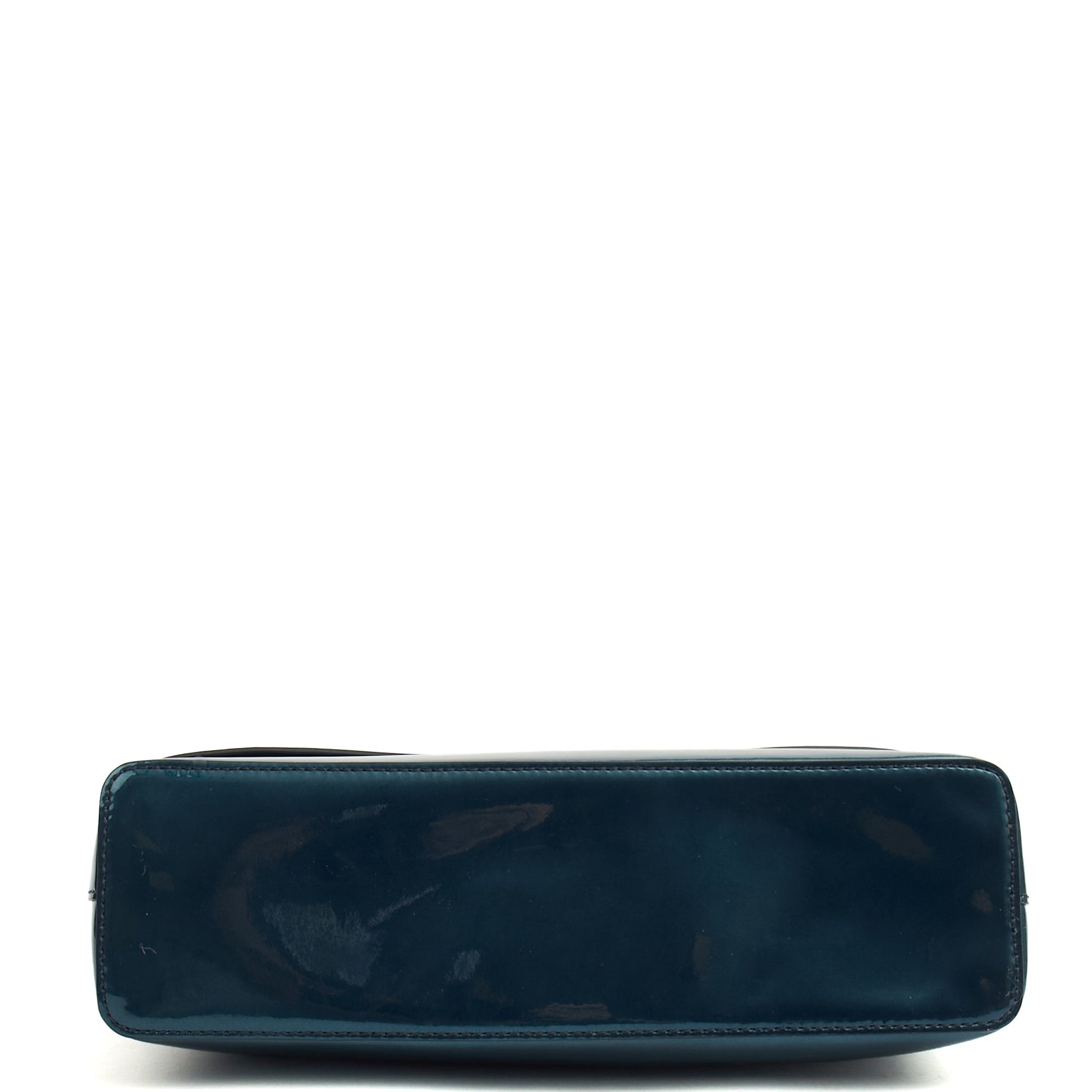 Mulberry Clutch Postman's Lock Pouch in Blue, Patent Leather — Top View