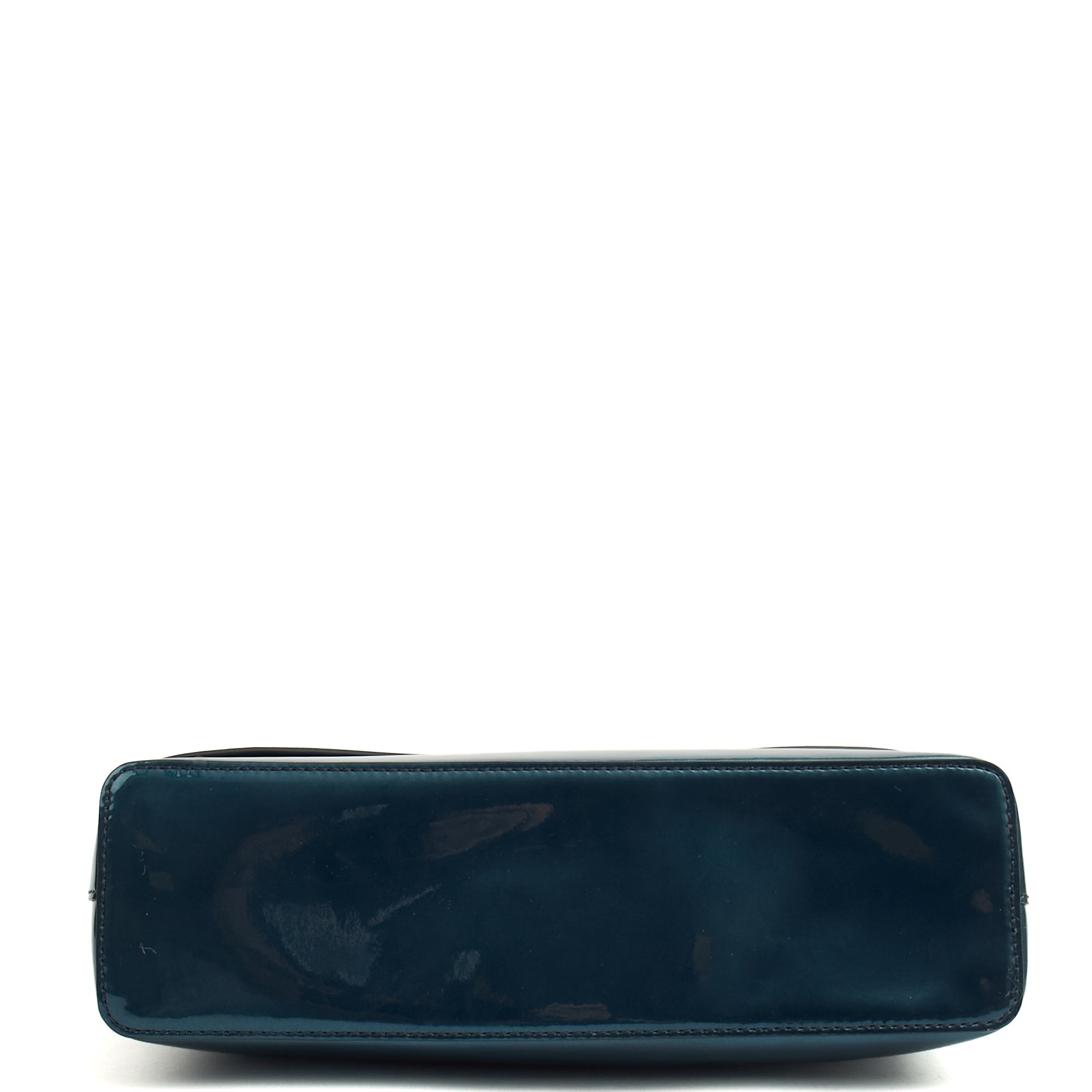 Mulberry Clutch Postman's Lock Pouch in Blue, Patent Leather — Top View