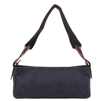 Burberry Shoulder Bag Shoulder Bag in Blue, Fabric — Alternate View 9