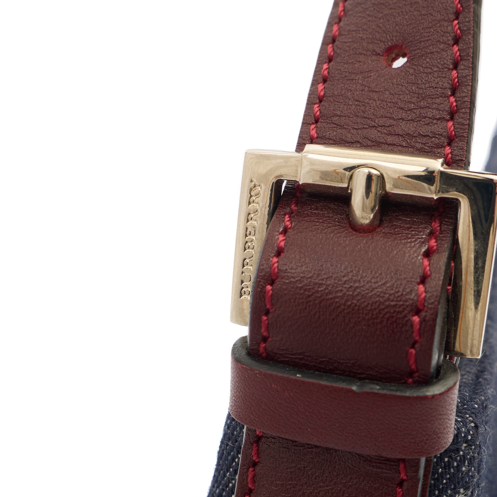 Burberry Shoulder Bag Shoulder Bag in Blue, Fabric — Lifestyle View
