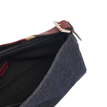 Burberry Shoulder Bag Shoulder Bag in Blue, Fabric — Detail View