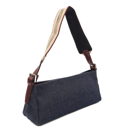 Burberry Shoulder Bag Shoulder Bag in Blue, Fabric — Alternate View 8