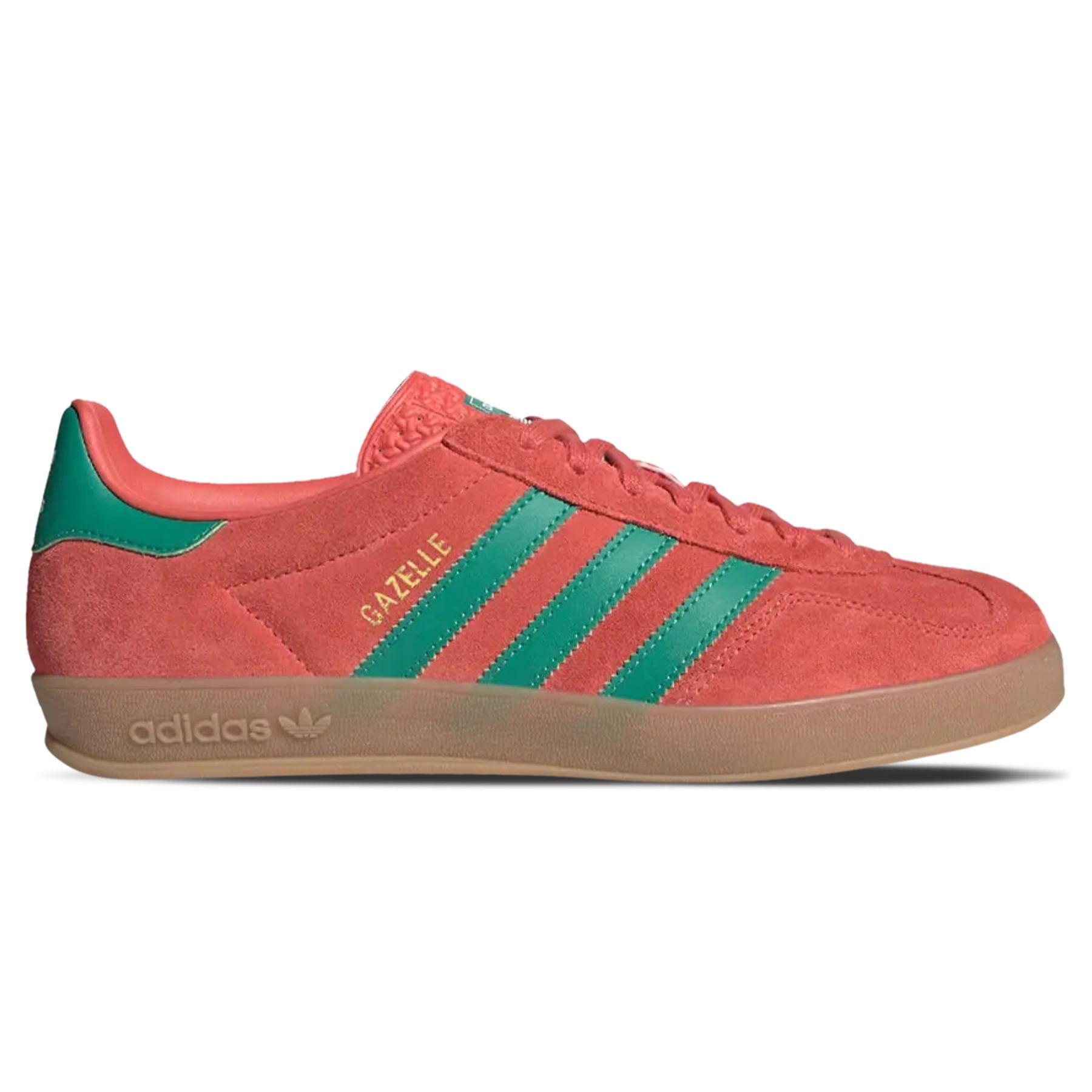 Adidas Gazelle Indoor 'Preloved Scarlet Court Green' — UK 3.5 | EU 36 | US 4 — Side View