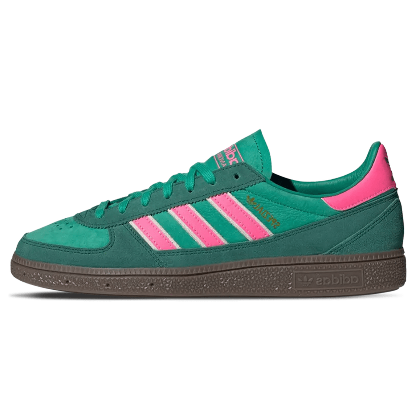 adidas Handball Spezial 'Weltmeister Pack - Court Green Lucid Pink' — UK 3.5 | EU 36 | US 4 — Front View