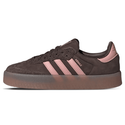Adidas Sambae Wmns 'Dark Brown Wonder Mauve' — UK 3.5 | EU 36 | US 5.5 — Front View