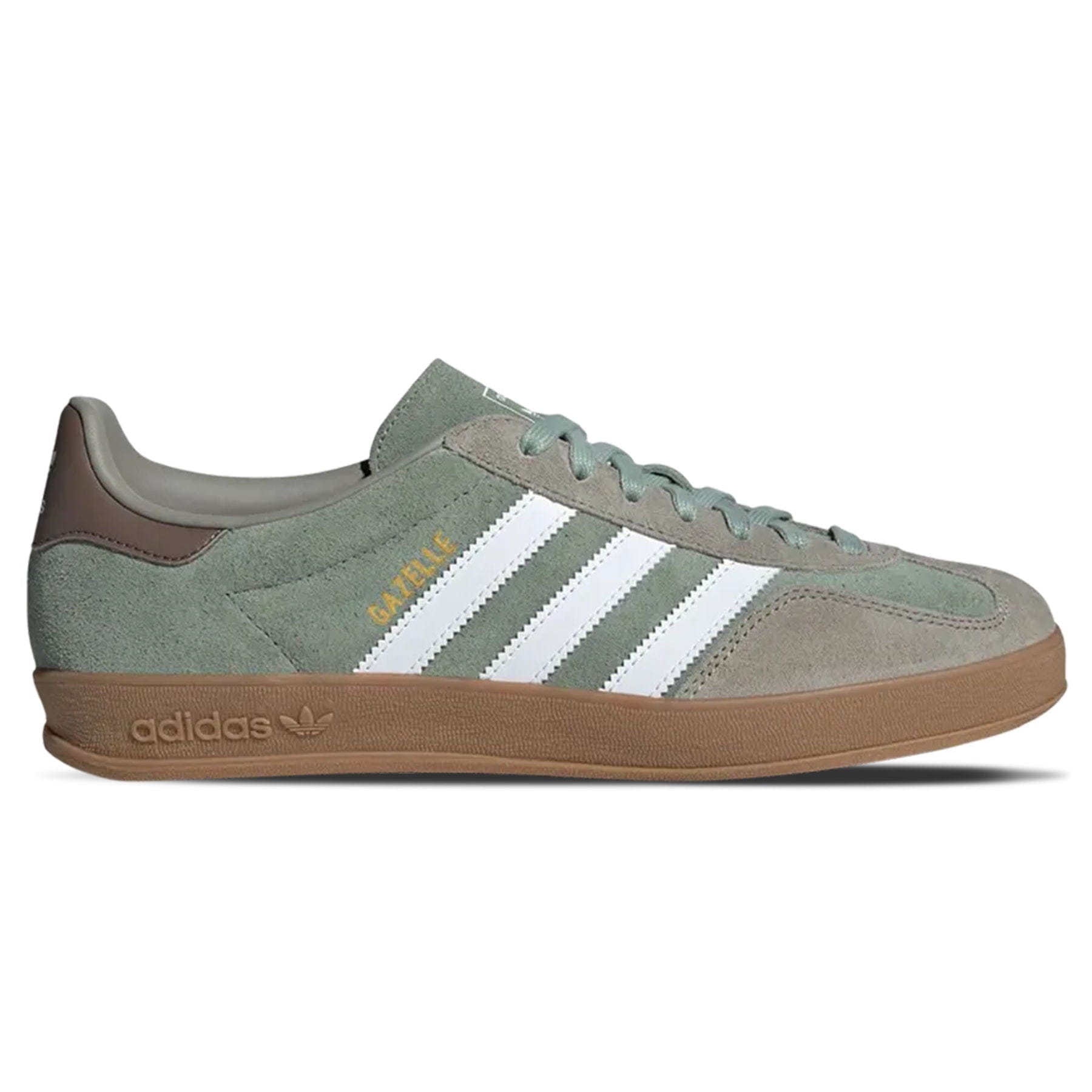 Adidas Gazelle Indoor 'Silver Green' — UK 3.5 | EU 36 | US 4 — Side View