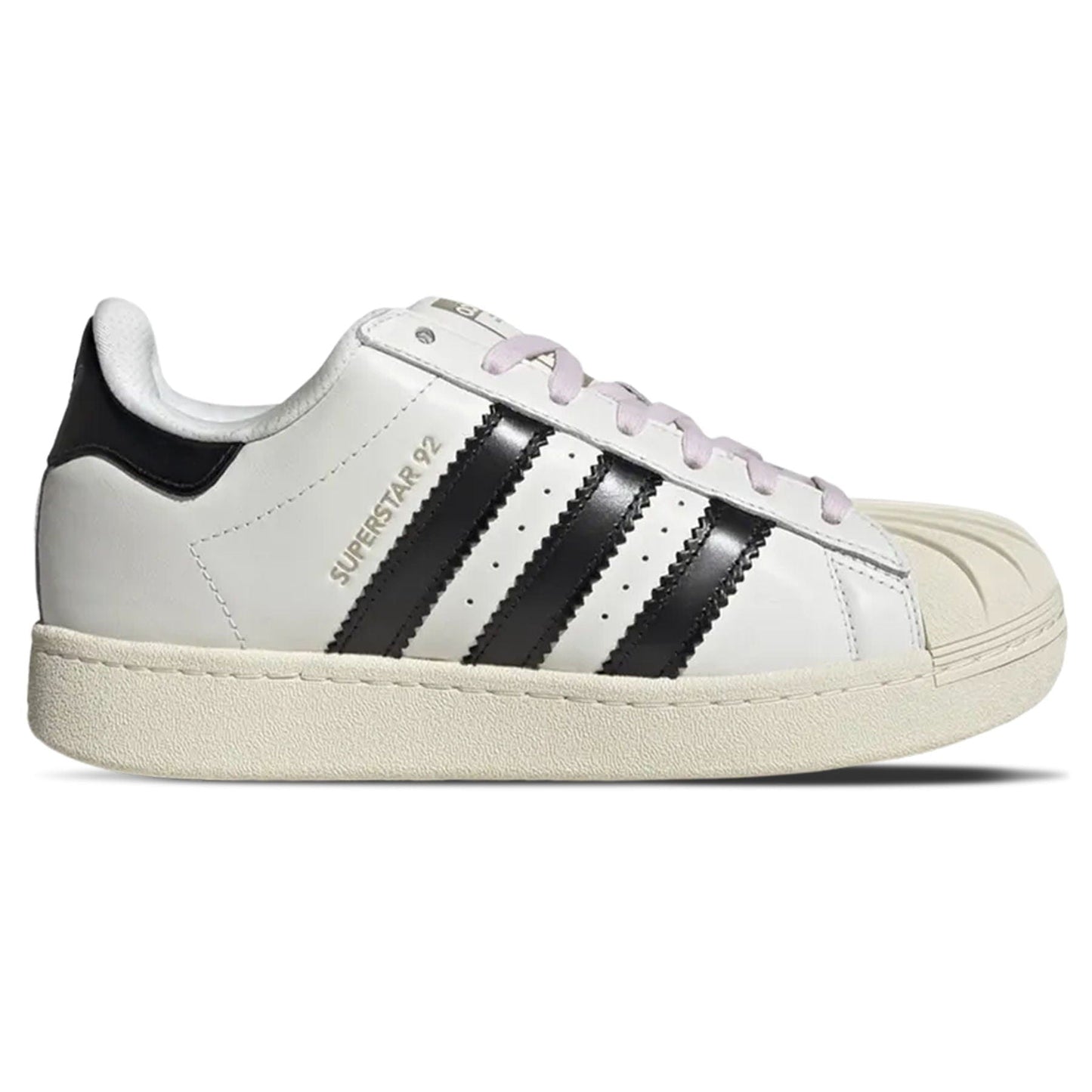 Pharrell x Adidas Superstar 92 'Virginia - White' — UK 3.5 | EU 36 | US 4 — Side View