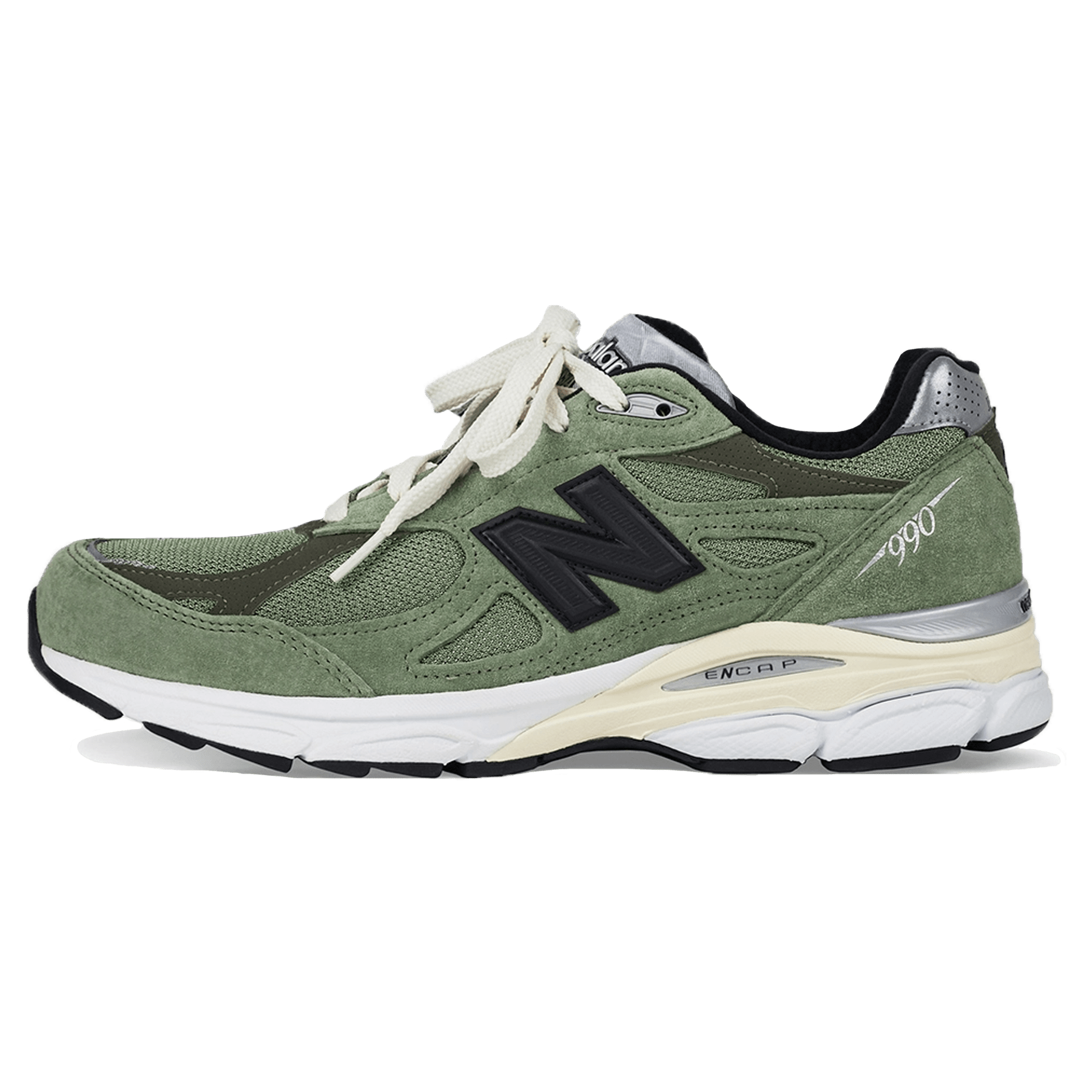 JJJJound x New Balance 990v3 Made In USA 'Olive' — UK 3.5 | EU 36 | US 4 — Front View