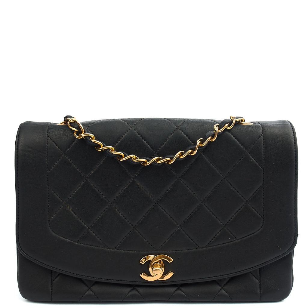 Chanel Cross Body Diana - Medium in Black, Lambskin Leather — Alternate View 10