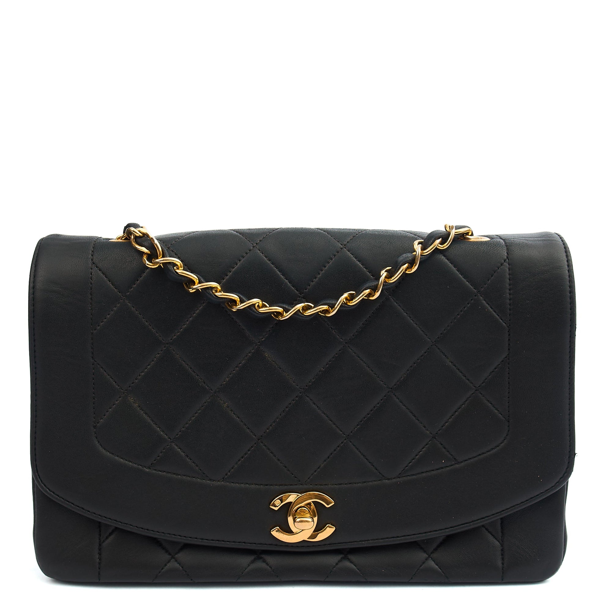 Chanel Cross Body Diana - Medium in Black, Lambskin Leather — Alternate View 10