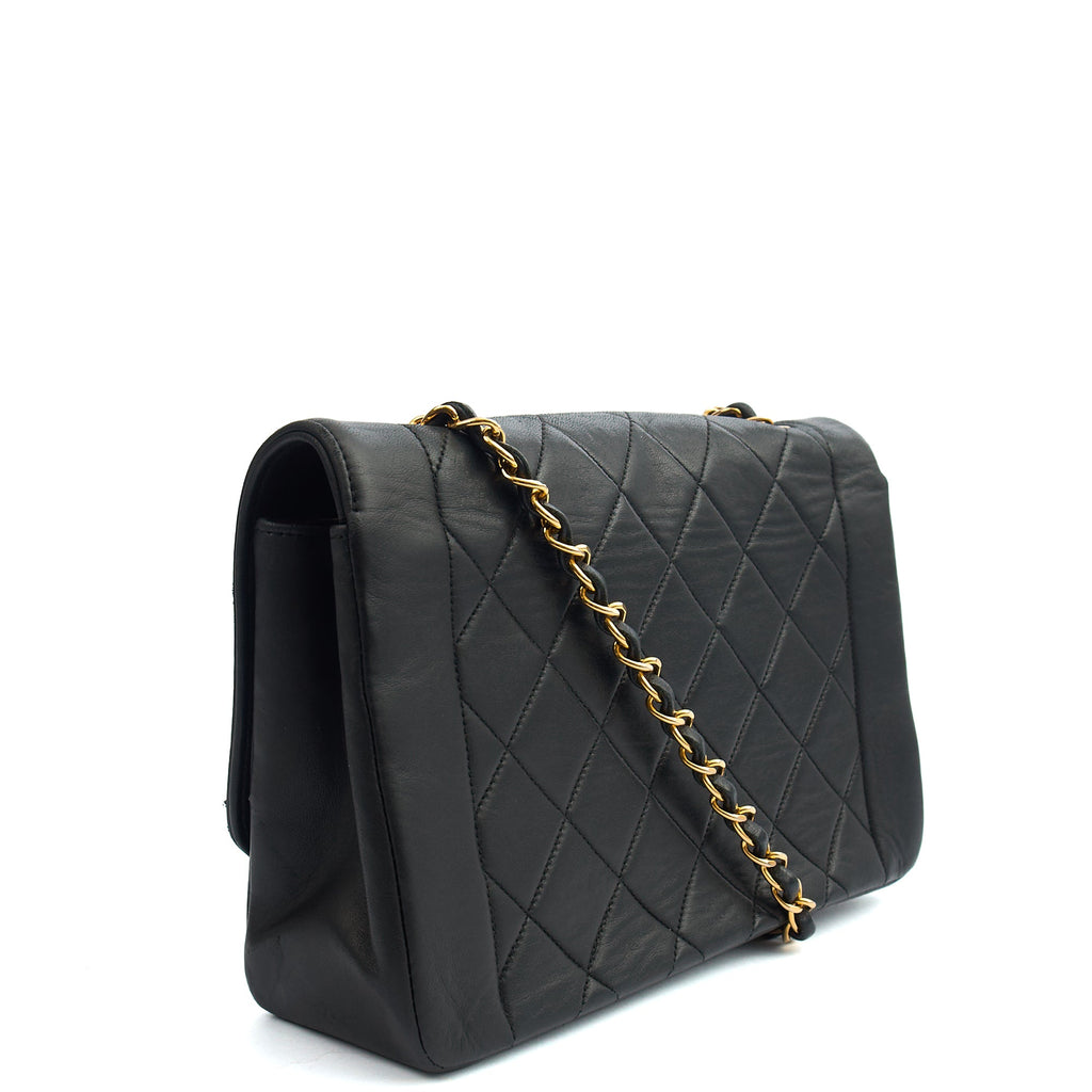 Chanel Cross Body Diana - Medium in Black, Lambskin Leather — Alternate View 11