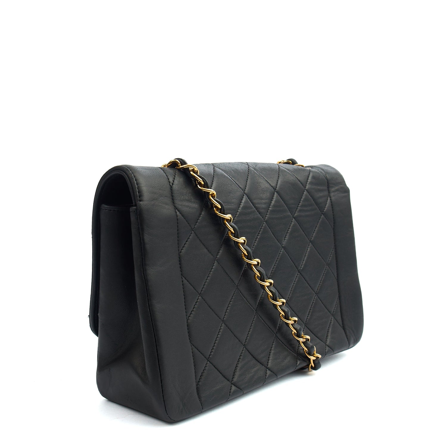 Chanel Cross Body Diana - Medium in Black, Lambskin Leather — Alternate View 11