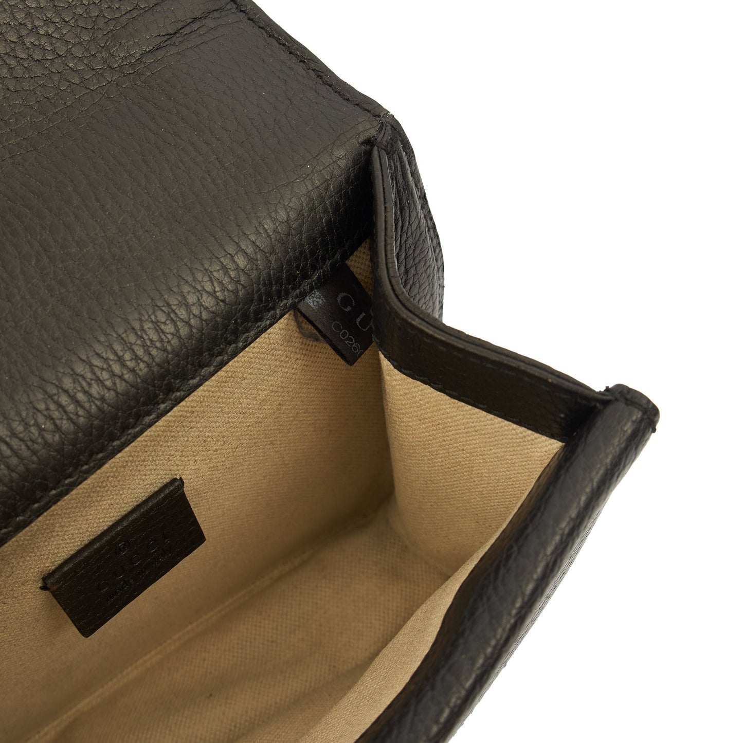 Gucci Shoulder Bag Dionysus - Mini in Black, Leather — Detail View