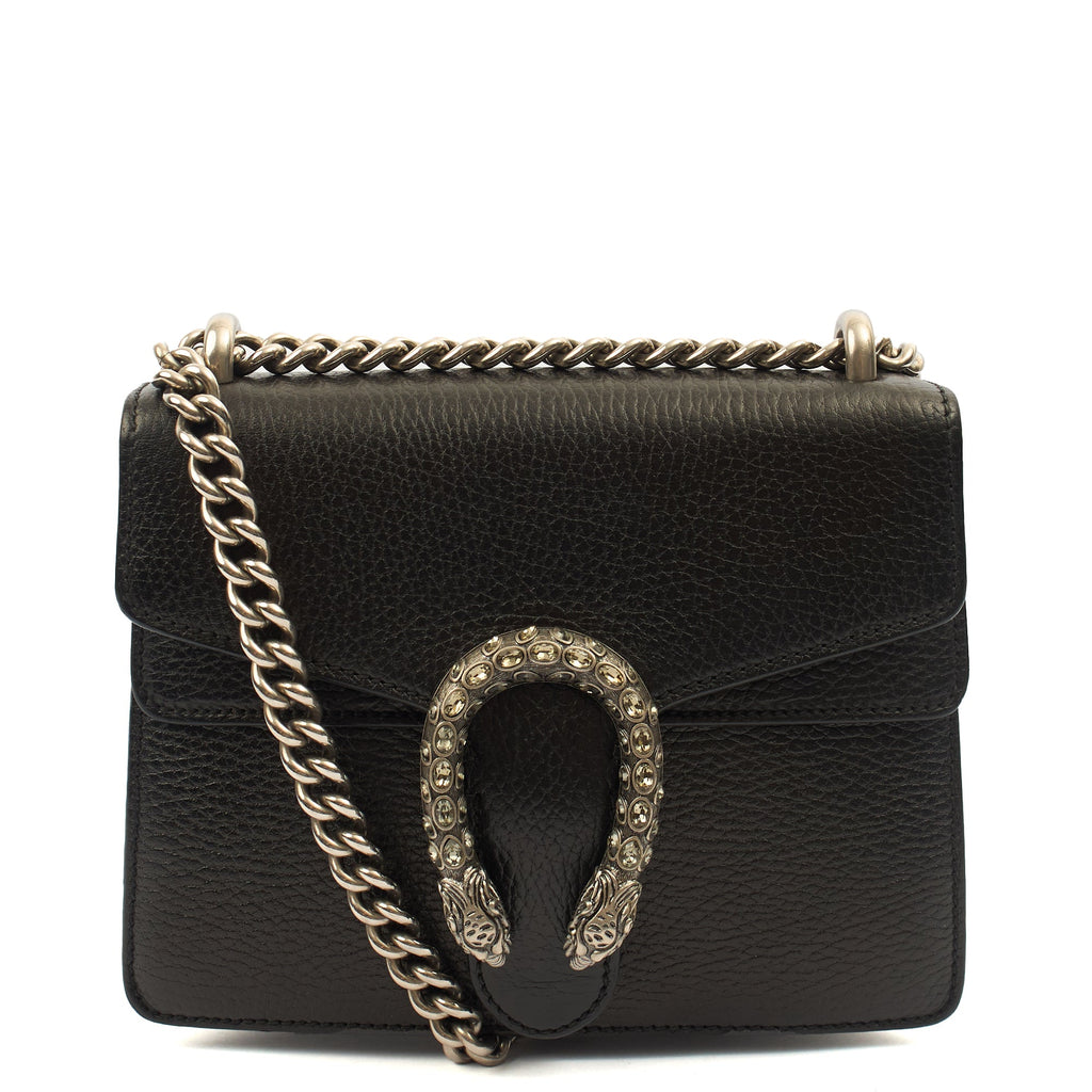 Gucci Shoulder Bag Dionysus - Mini in Black, Leather — Front View